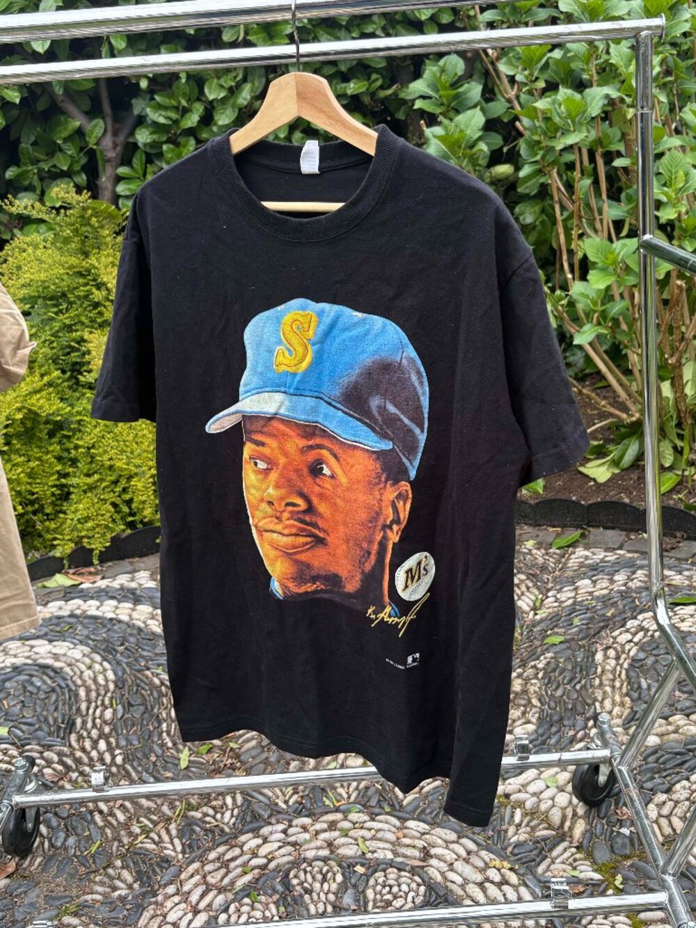 Vintage Ken Griffey Jr. T-Shirt Black - Size L